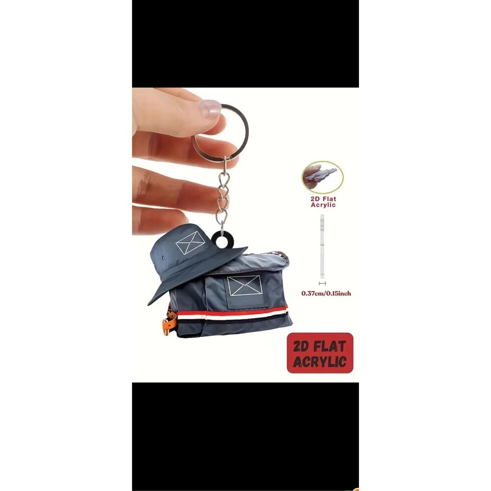 Mailbox Keychain Novelty 2D Acrylic Cute Gift Idea
